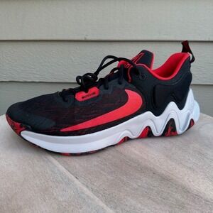 Nike Giannis Immortality 2 Black University Red Wolf Grey DM0825-005 Mens 12